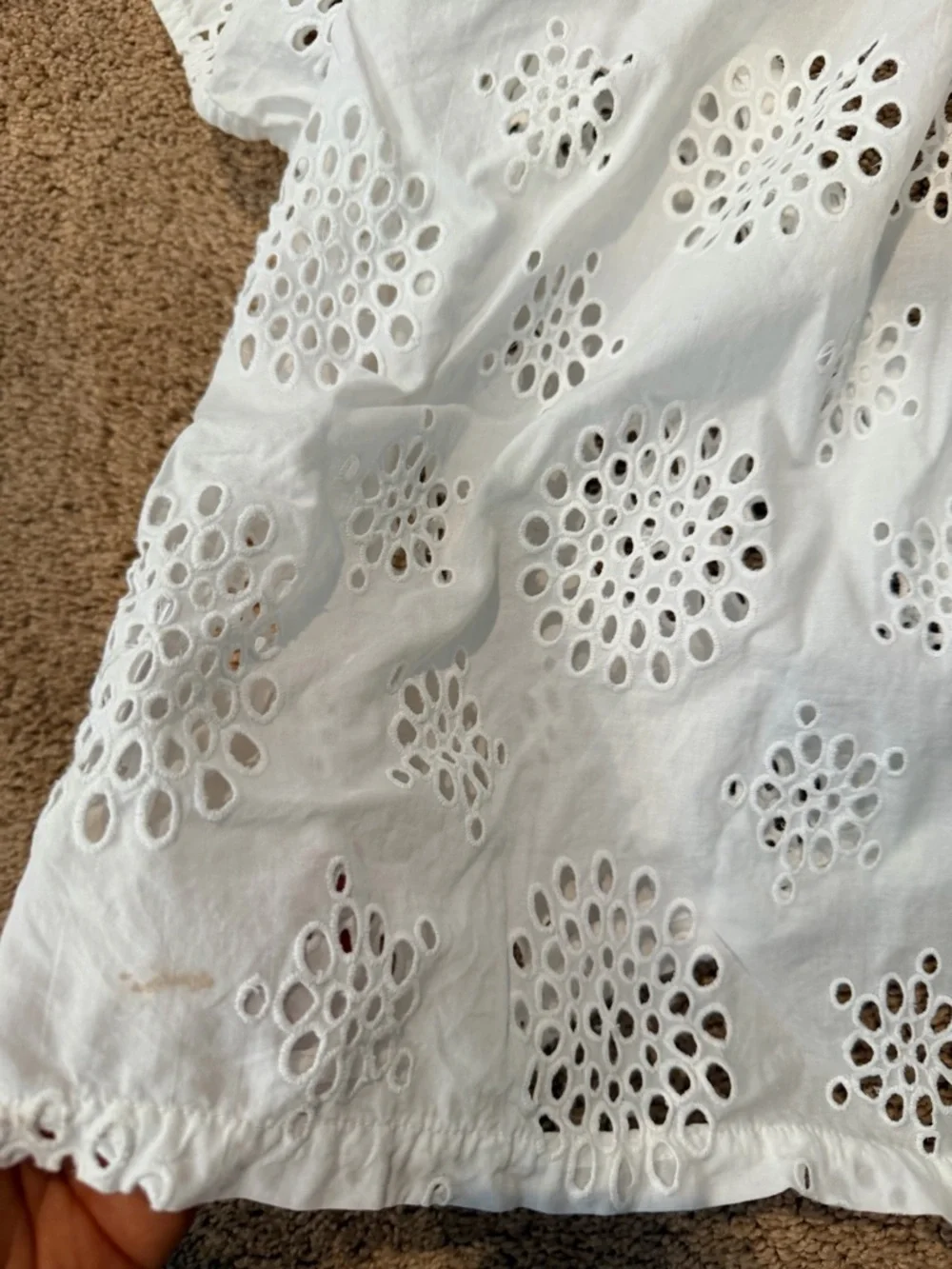 Michael Stars White Eyelet Button-Up Blouse - Picture 5 of 5